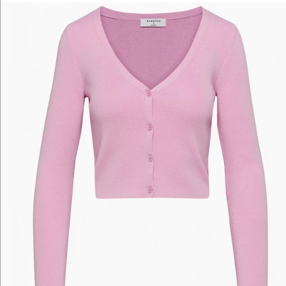 Aritzia: Babaton Georgia Cardigan, Size XSmall, Color Light Pink